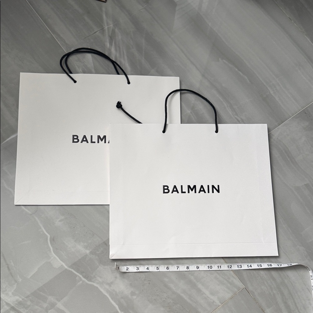 Balmain Elegant White Tote Bags